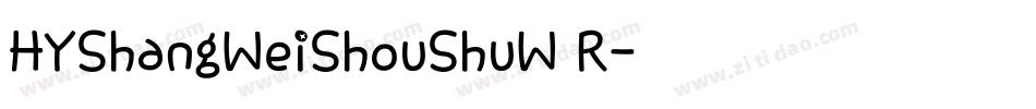 HYShangWeiShouShuW R字体转换